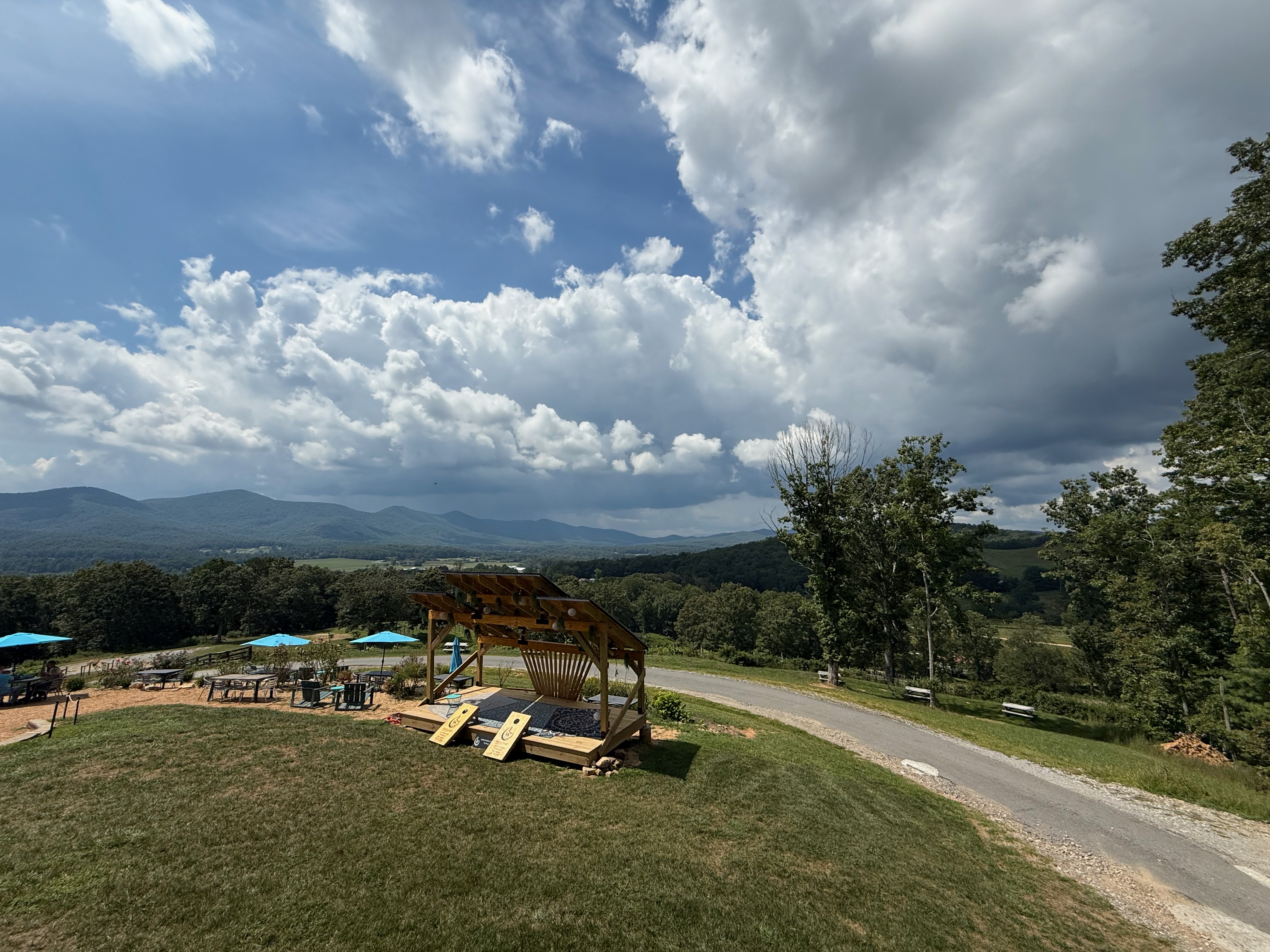 View from our table at Living Waters winery