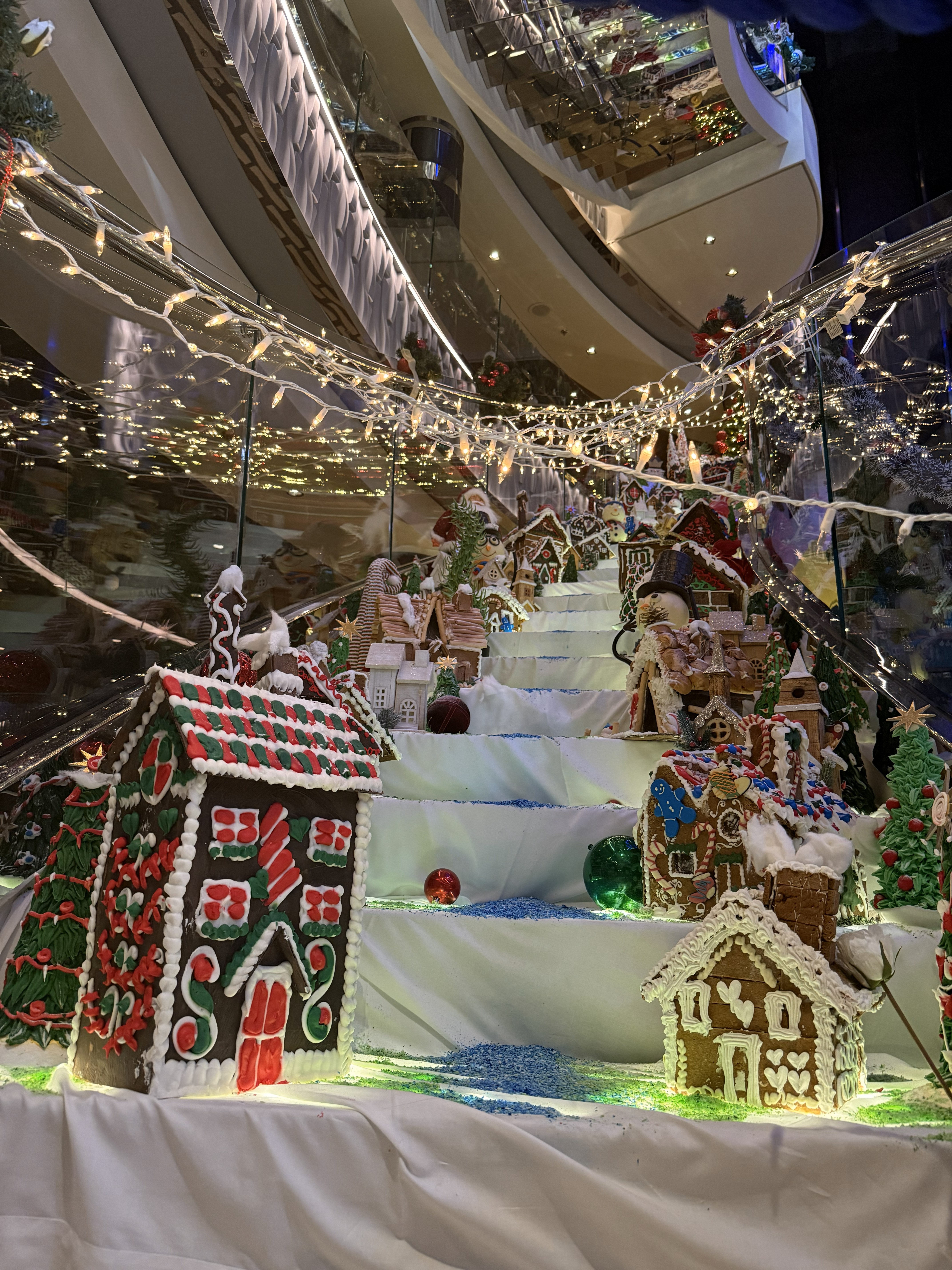 Christmas stairs on MSC Seashore